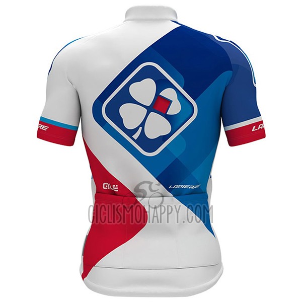 FDJ Cycling Jersey Bib Short 2017 Short Sleeve White